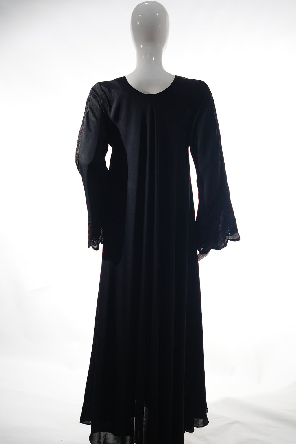 Niddah Fabric - Black and Black Em - Open Sleeves