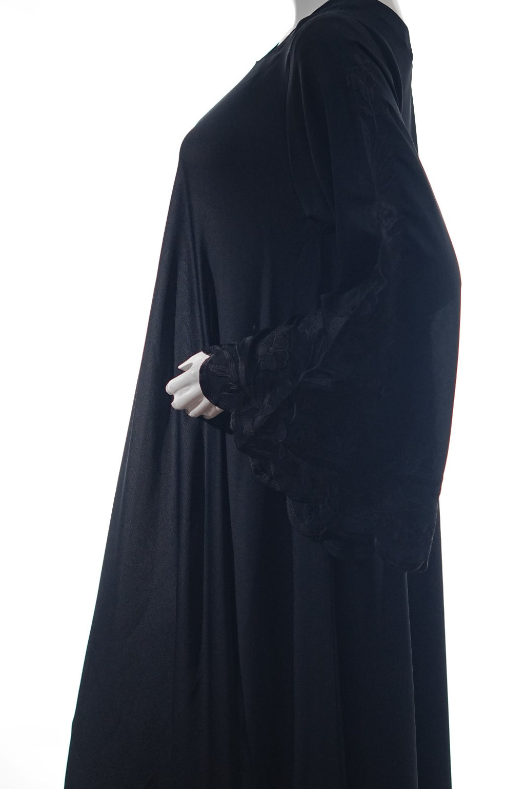 Niddah Fabric - Black and Black Em - Open Sleeves