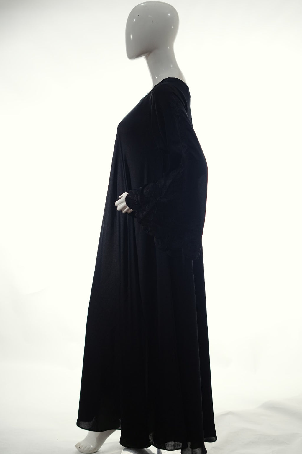 Niddah Fabric - Black and Black Em - Open Sleeves