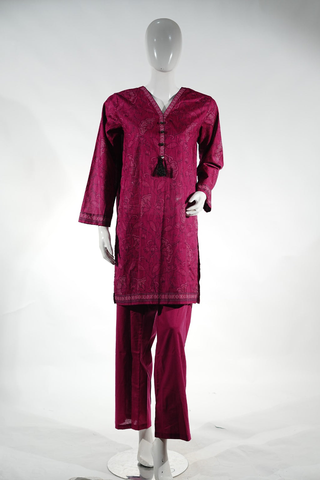 Ajrak Charm - Red Rose