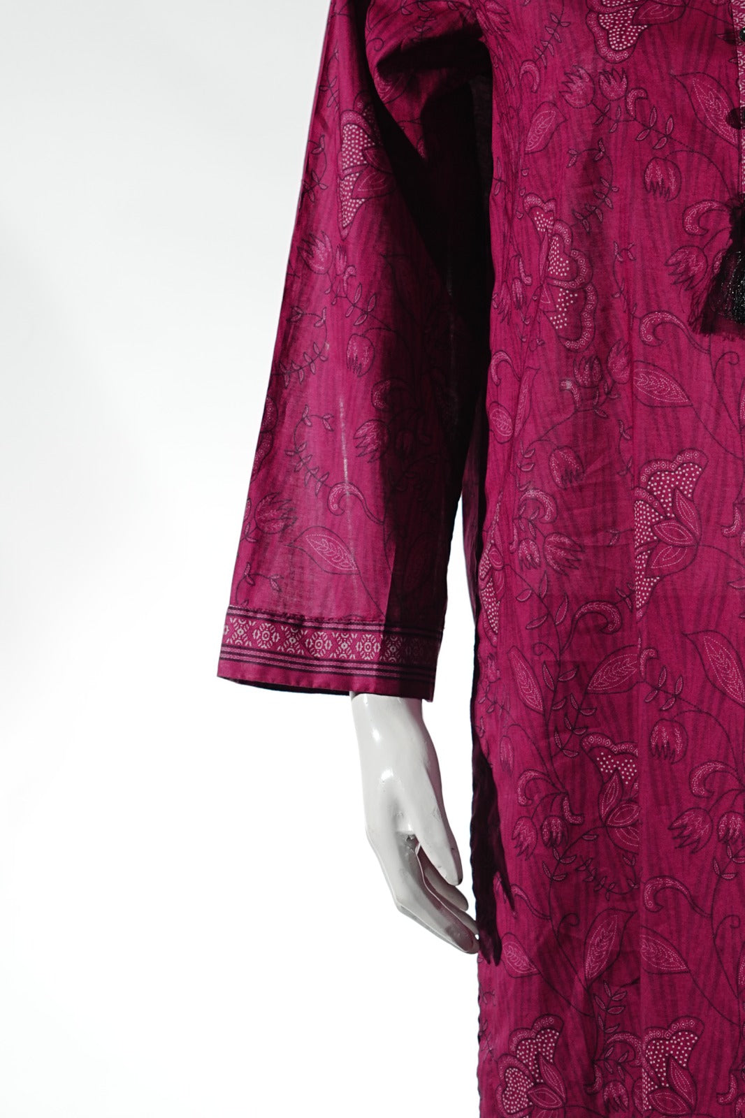 Ajrak Charm - Red Rose