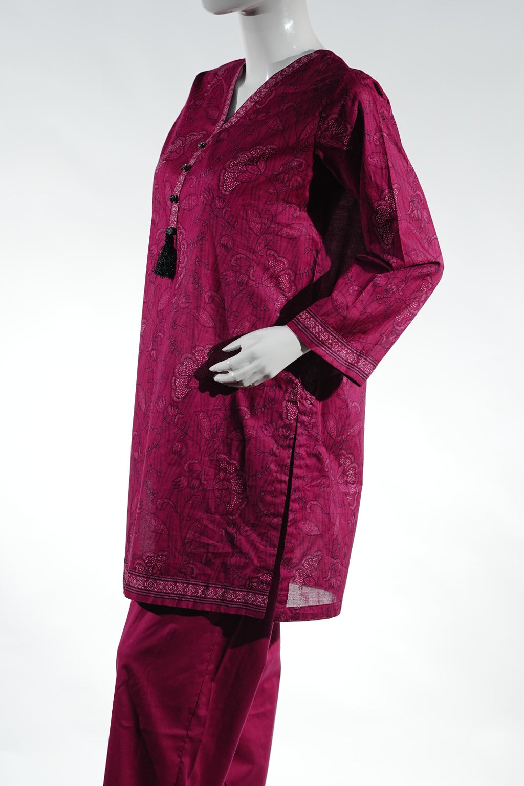 Ajrak Charm - Red Rose
