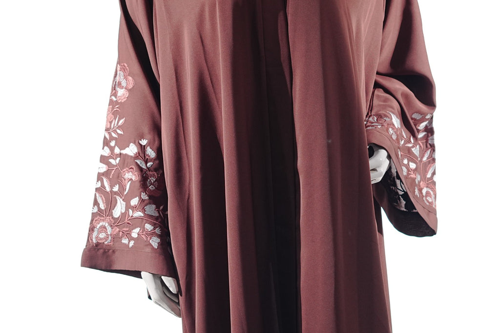 Niddah Fabric - Open Sleeves Col Rose EMB