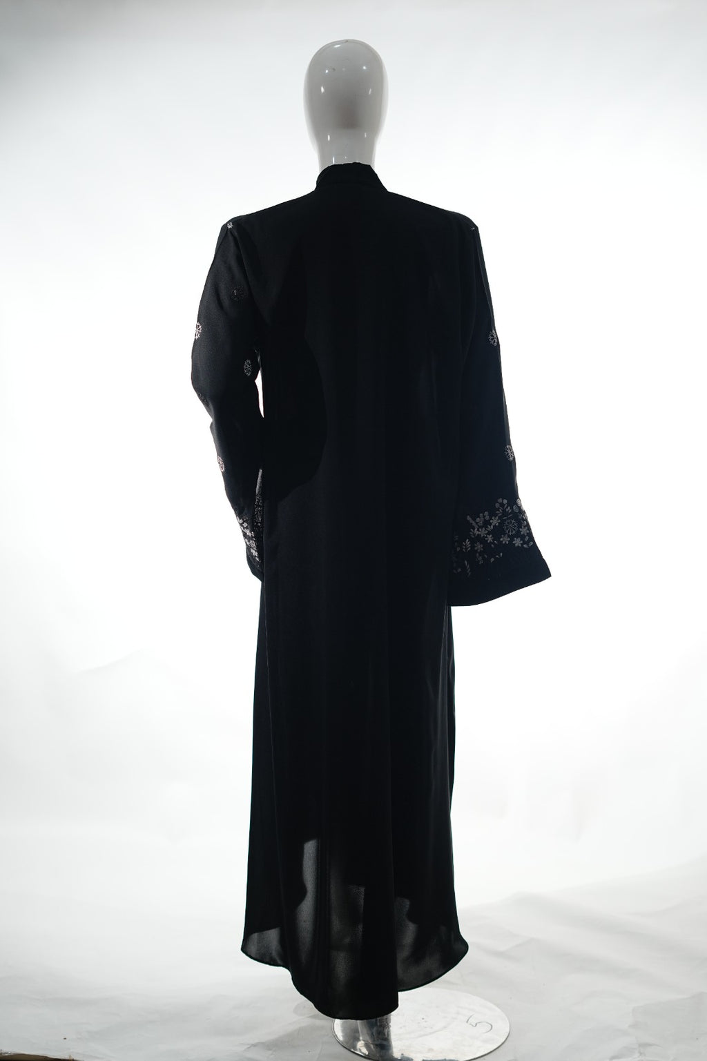 Niddah Fabric - WH Leaf - EBM Black