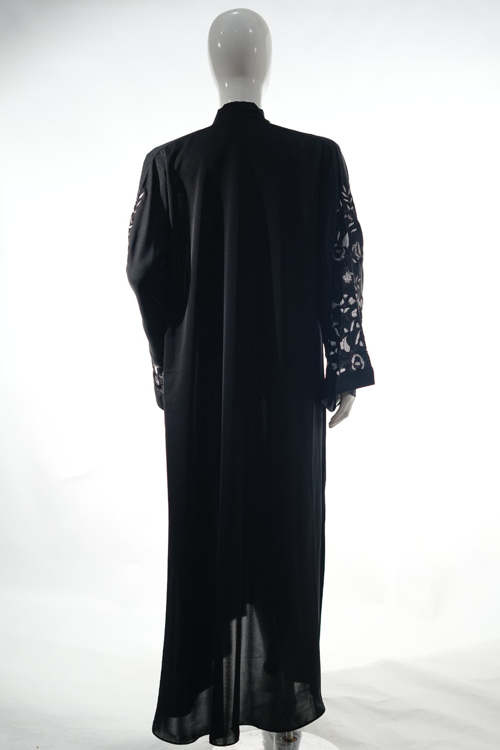 Niddah Fabric - WH Leaf - EBM Black