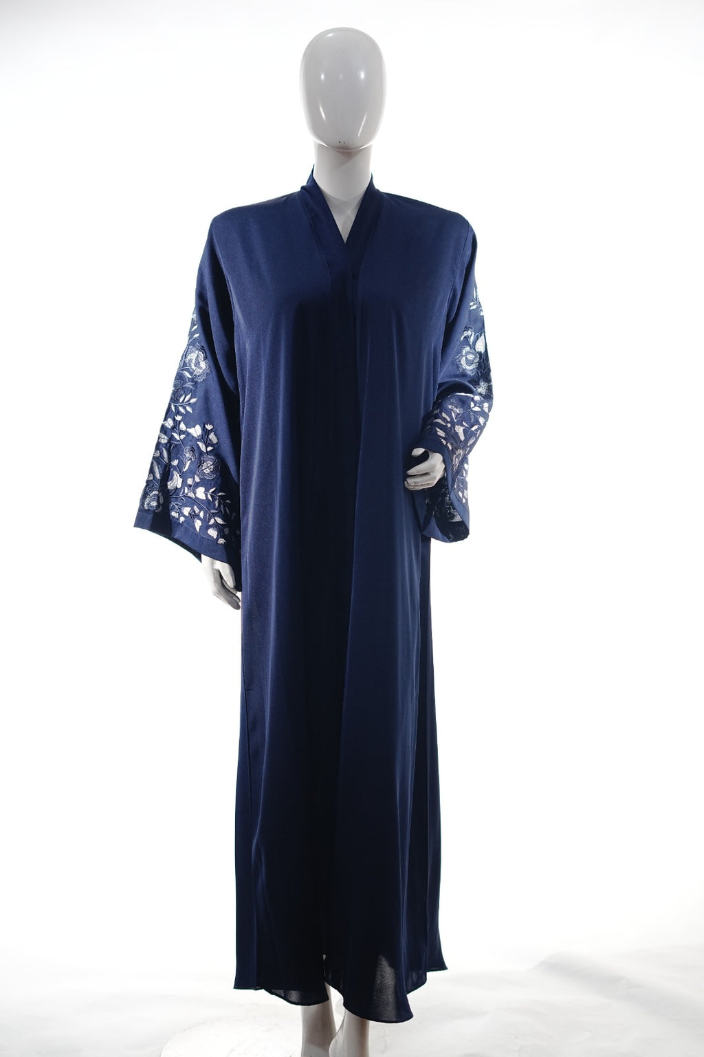 Niddah Fabric - White EMB - Color BLUE