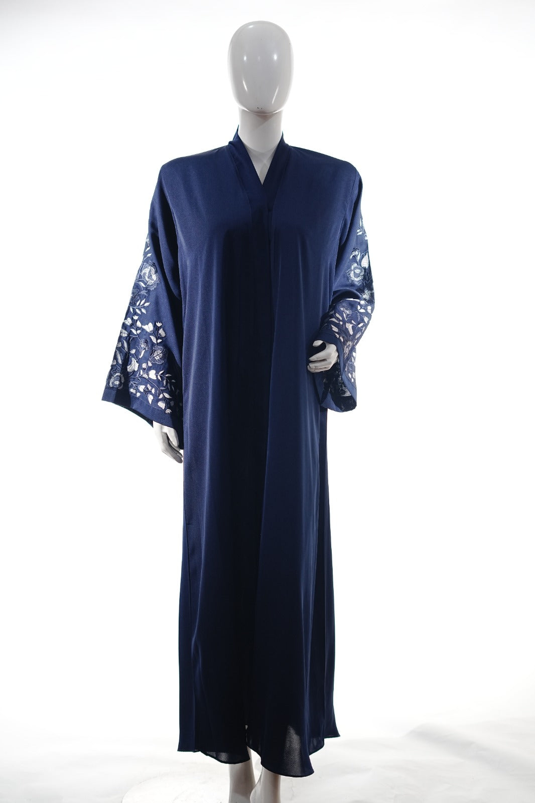 Niddah Fabric - White EMB - Color BLUE