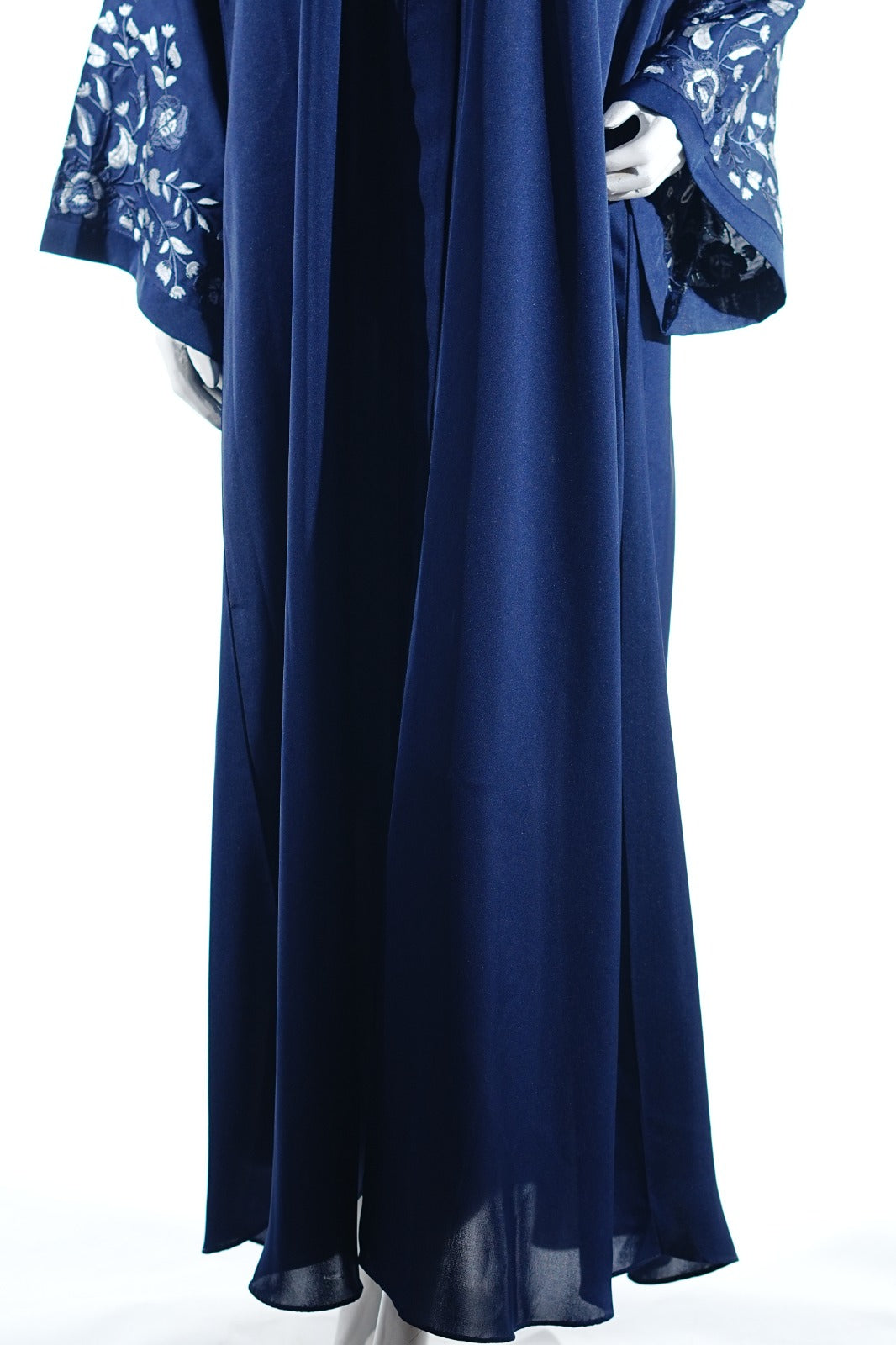 Niddah Fabric - White EMB - Color BLUE