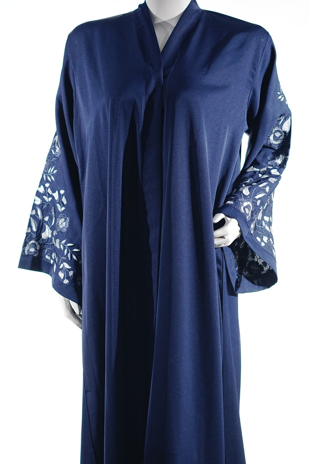 Niddah Fabric - White EMB - Color BLUE