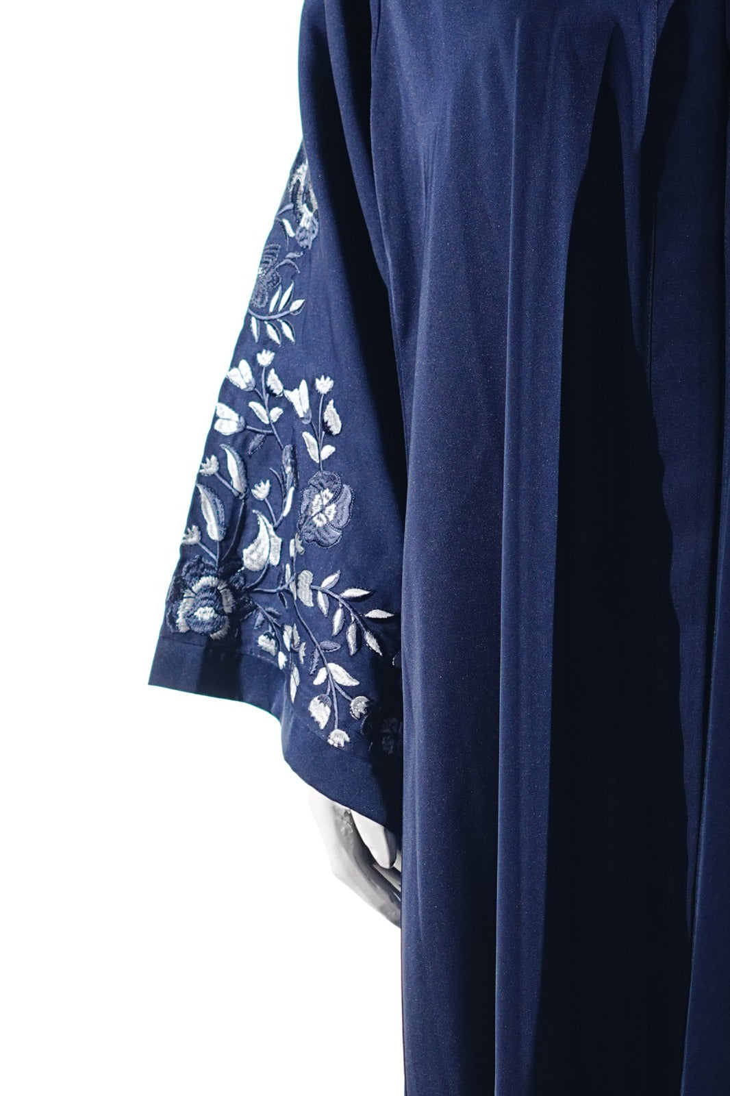 Niddah Fabric - White EMB - Color BLUE