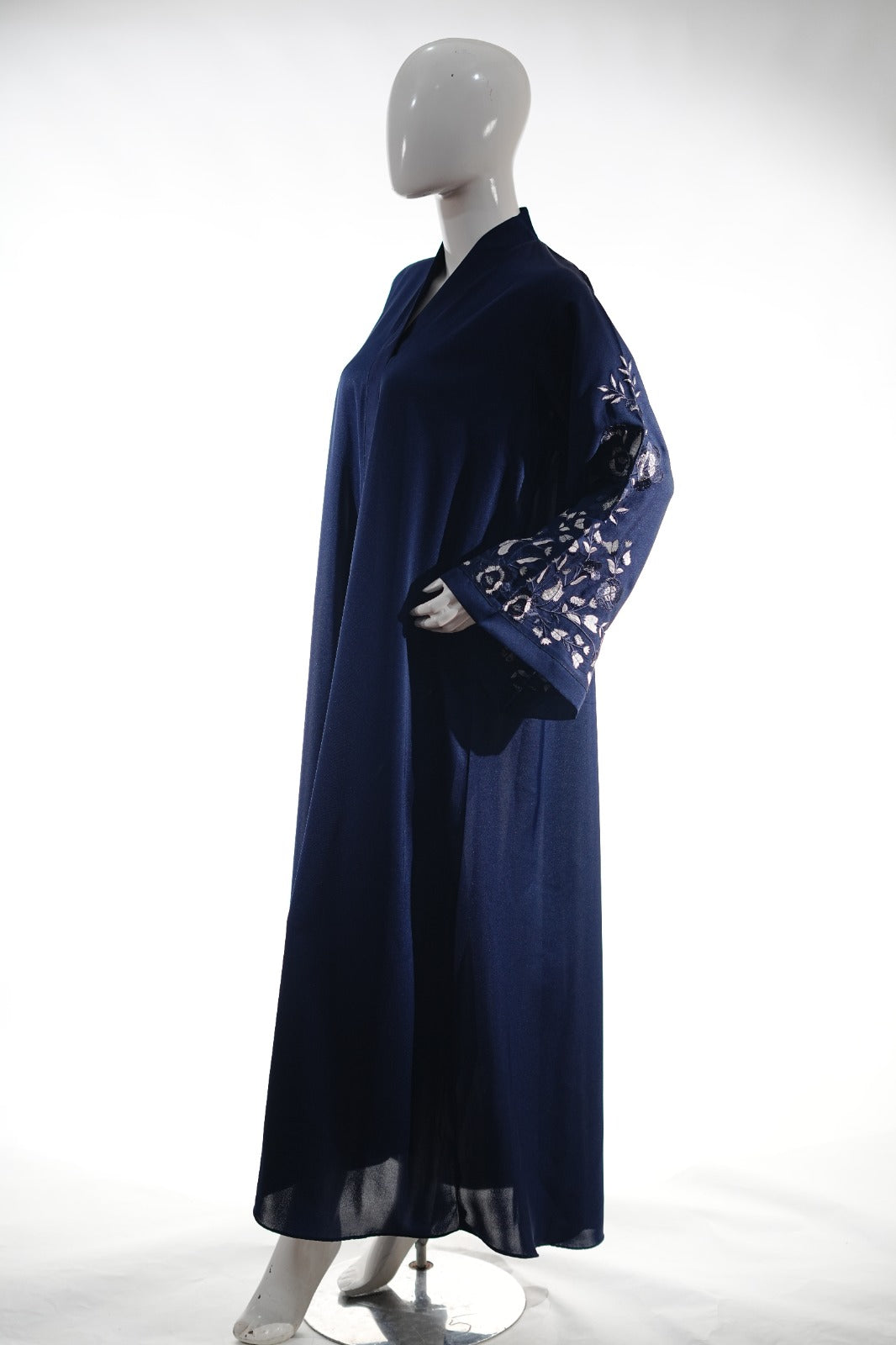 Niddah Fabric - White EMB - Color BLUE