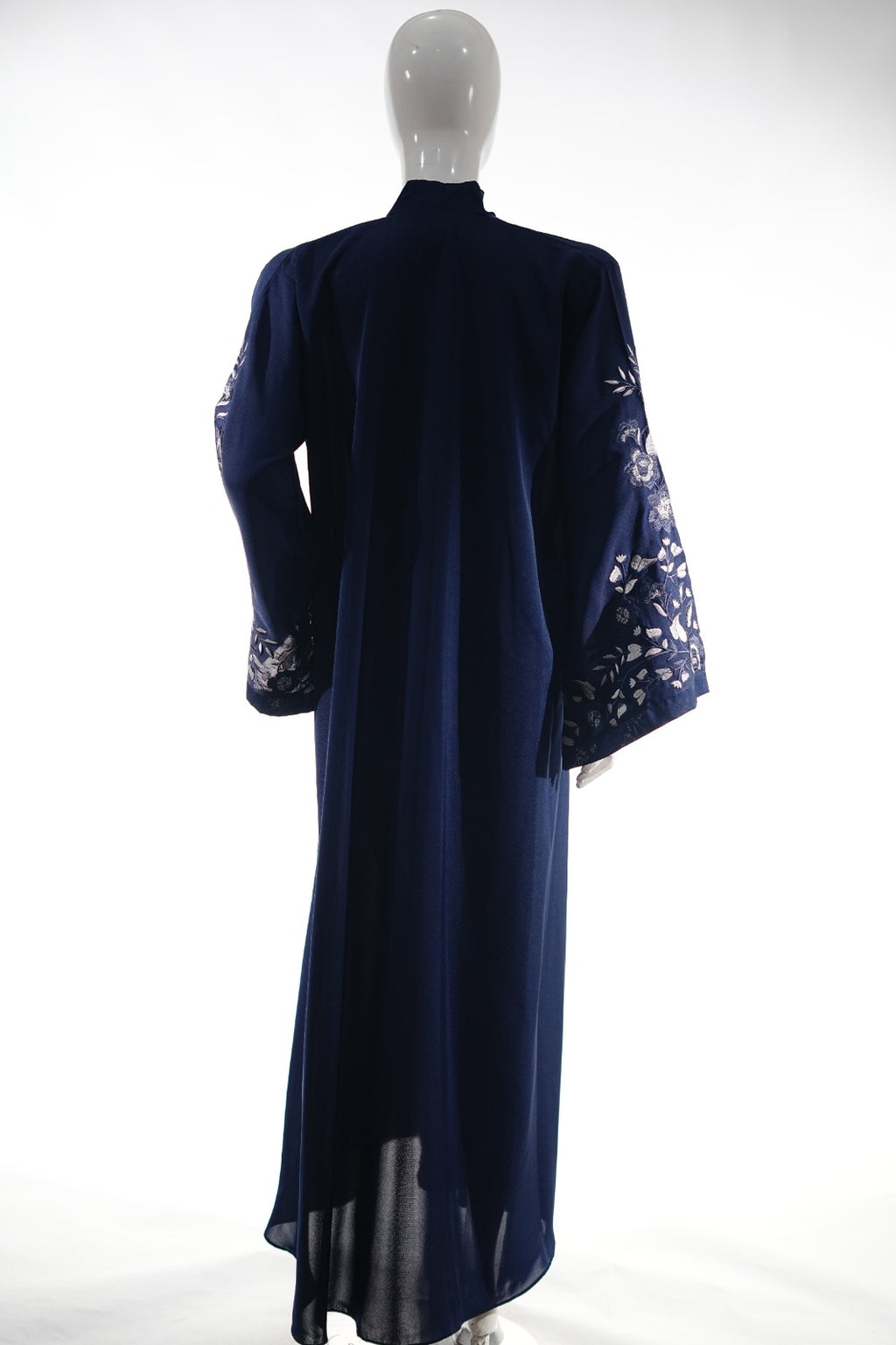Niddah Fabric - White EMB - Color BLUE