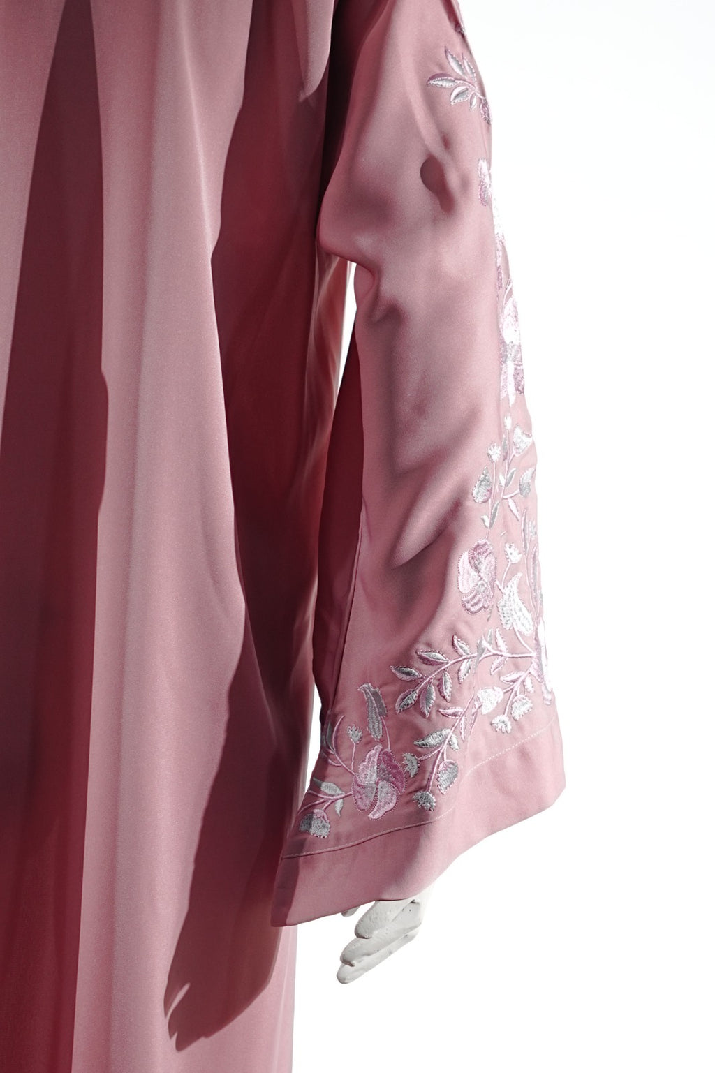 Niddah Fabric - Color PINK - White EMB
