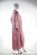 Niddah Fabric - Color PINK - White EMB