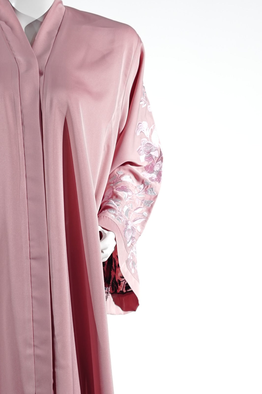 Niddah Fabric - Color PINK - White EMB