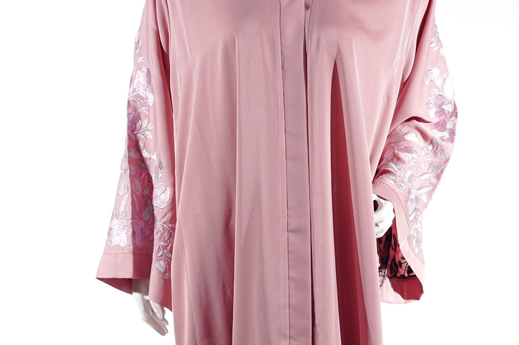 Niddah Fabric - Color PINK - White EMB