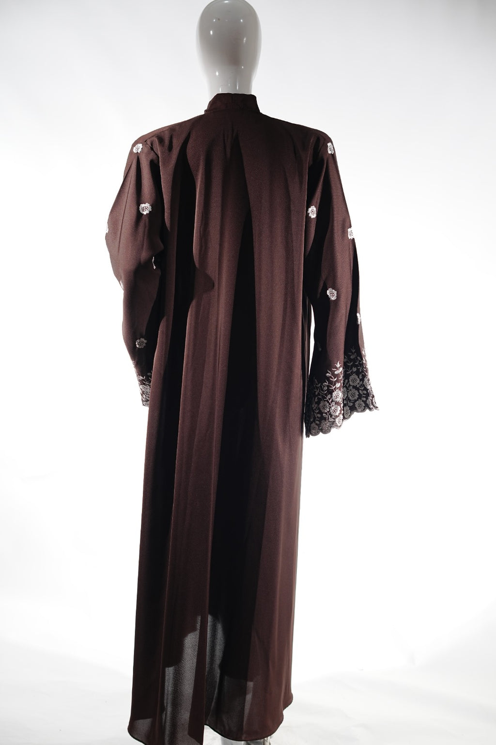 Niddah Fabric - Col Brown - White EMB