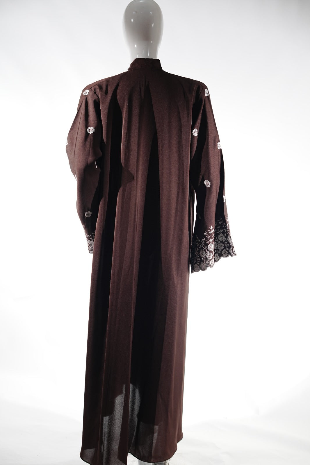Niddah Fabric - Col Brown - White EMB
